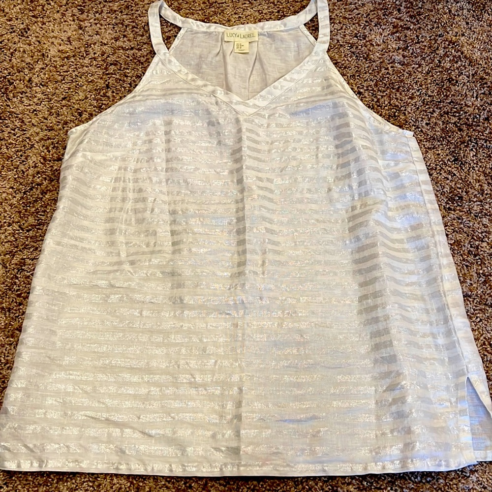 White linen tank